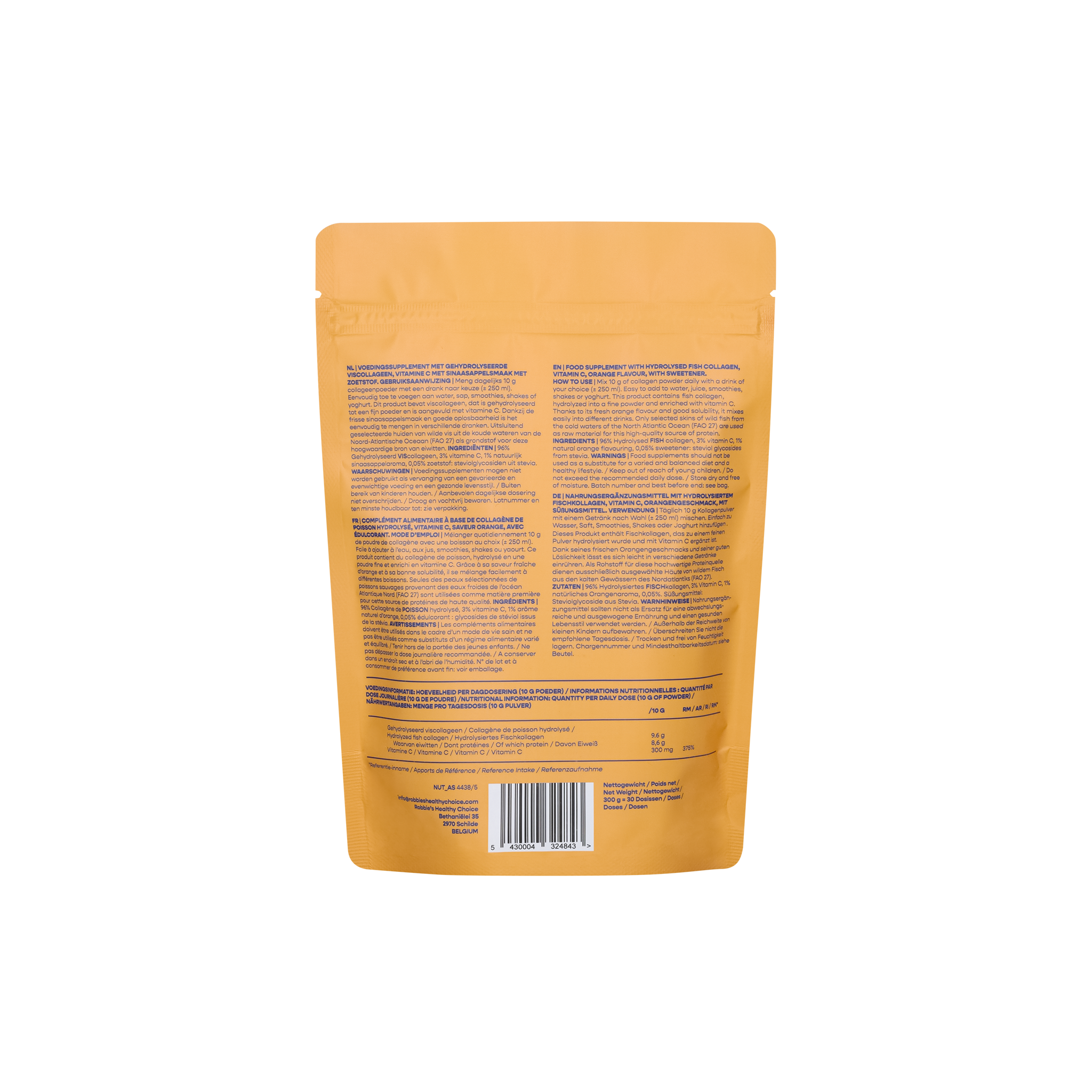 100% gehydrolyseerd vis collageen + vitamine  C