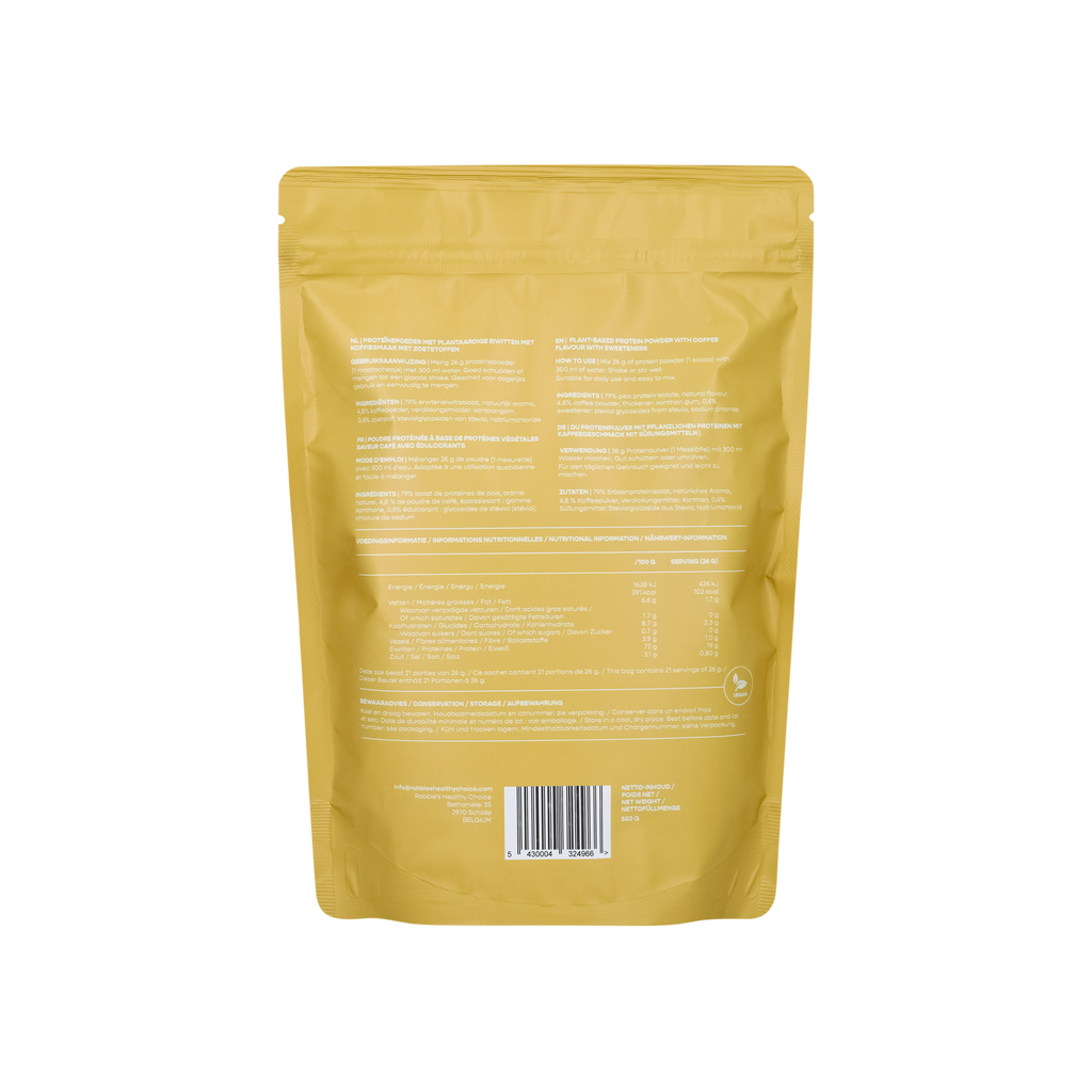 vegan & glutenvrije coffee proteine