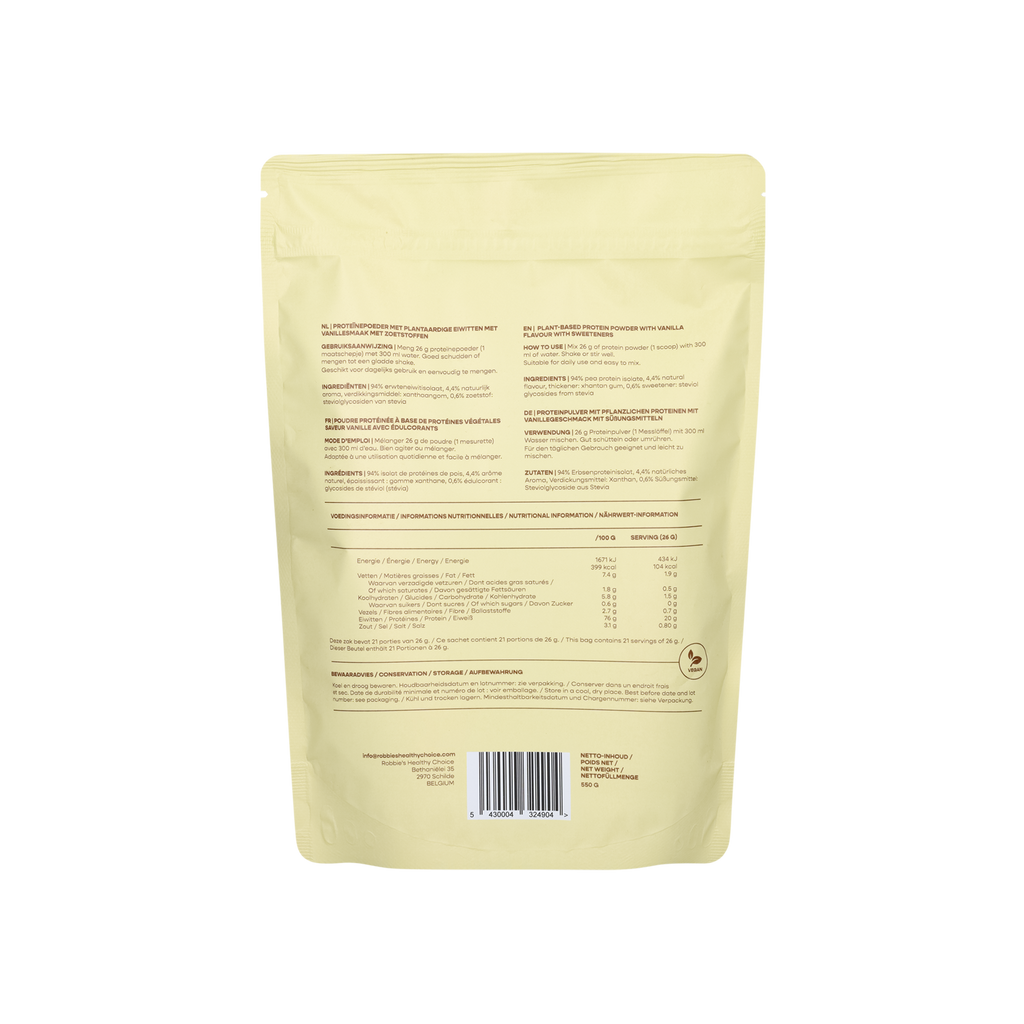 vegan & glutenvrije vanille proteine